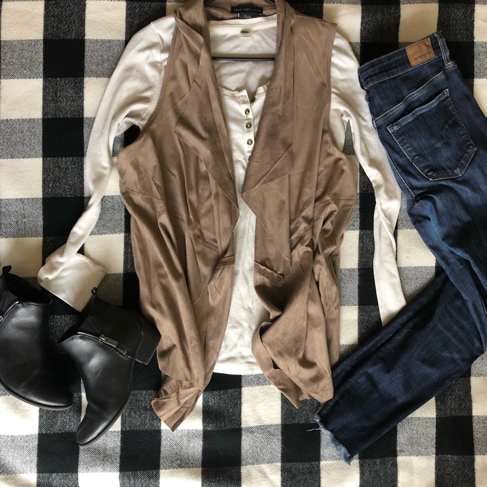 Suede brown vest